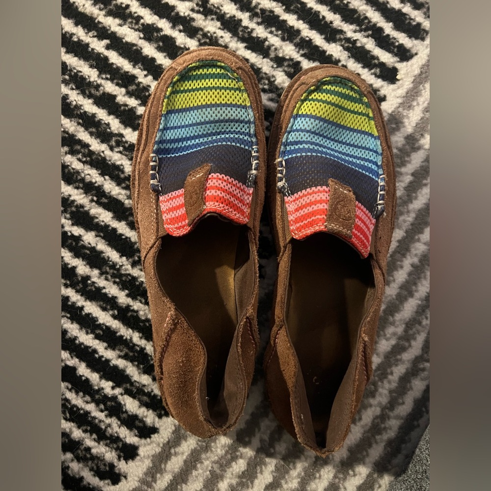 Colorful Ariat Slip on Moccasins